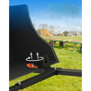 Pallet Forks, Clamp On Forks - 2000LBS Heavy Duty 60'' with Adjustable Stabilizer Bar (45''x1.9'' Forks) for Tractor Loader Skid Steer (Black) - 1 of 4