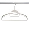 Simplify 12pk Kids' Razor Thin S-Shape Suit and Shirt Hanger with Tie Bar White: Metal & TPR, Multipurpose, 12ct - image 3 of 4