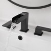 BWE 8 in. Widespread Double Handle Bathroom Faucet Set 3-Holes Vanity Sink With Metal Drain - 3 of 4