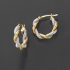 Ross-Simons 14kt 2-Tone Gold Twisted Hoop Earrings - 3 of 4