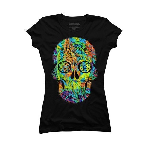 Sugar Skull T-Shirt Roses Three Skull Tshirt Day Of The Dead Shirt