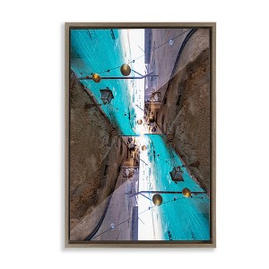 Stupell Industries Urban Surrealist Perspective Floating Frame Canvas Art - 1 of 4