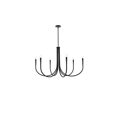 Elegant Lighting Layne 42 inch chandelier in Black