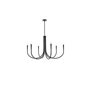 Elegant Lighting Layne 42 inch chandelier in Black - 1 of 4