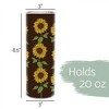 Elanze Designs Bright and Cheery Sunflower Pattern 20 ounce Stainless Steel Travel Tumbler with Lid For Your On The Go Beverages - 2 of 4