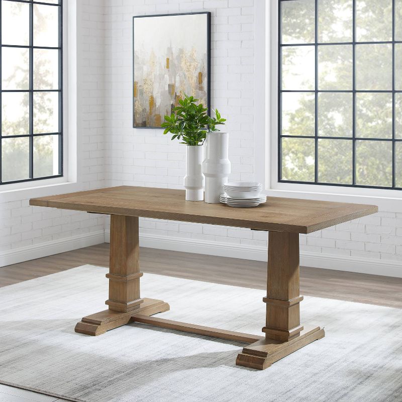 Joanna Rectangle Dining Table Rustic Brown - Crosley, 6 of 14