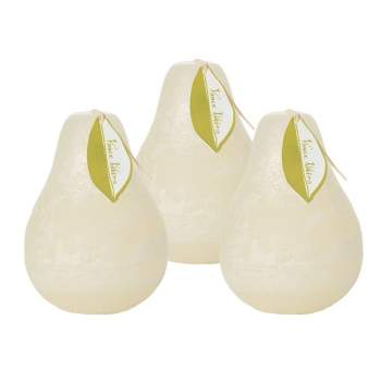 Melon White Pear Candles - Set of 3