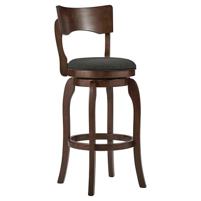 29" Calder Swivel Barstool Wood/Charcoal - Inspire Q