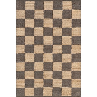 Nuloom Christana Traditional Checkered Jute Indoor Area Rug