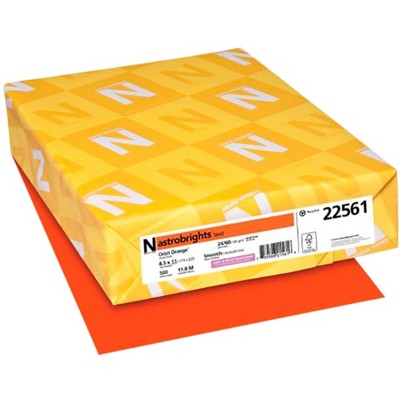 Astrobrights Premium Colored Paper, 8-1/2 x 11 Inches, 24 lbs, Orbit Orange, 500 Sheets