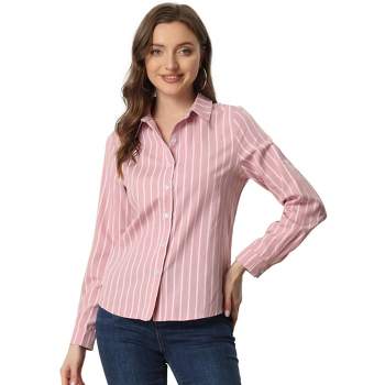 Unique Bargains Women's Long Sleeve Button-Down Ditsy Floral Shirt Top S  Black 