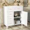 ORRD Black Kitchen Storage Cabinet, Freestanding Pantry Cupboard with Shelves & Doors, Modern Kitchen Organizer - 3 of 4