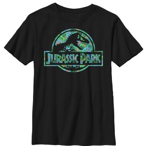 Boy's Jurassic Park Floral T Rex Logo T-Shirt - 1 of 4