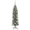 vidaXL Artificial Slim Christmas Tree with 150 LEDs Green 59.1 - 3 of 4