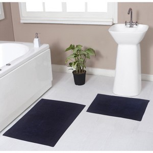 Home Weavers Luxury Collection 100% Cotton Tufted Bathroom Rug Set, Non-Slip Latex Bath Rug Set - 1 of 4