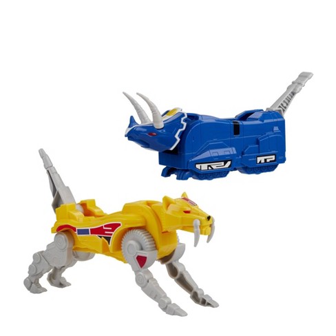 Power Rangers Mighty Morphin Triceratops And Sabertooth Tiger Dinozord 2 Pack Target - power rangers play roblox roblox power rangers