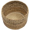 Northlight Set of 3 Braid and Twist Woven Seagrass Storage Baskets 9.75" - 3 of 4