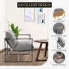 Oversized Sling Accent Chair w/ Metal Frame & Shredded Foam Cushion - Comfy Armchair for Living Room, Bedroom & Lounge - 3 of 4