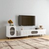 Modern Wood Extendable TV Stand for 80–89 Inch TVs, Rectangular Media Console with Adjustable Storage for Living Room or Bedroom - 4 of 4
