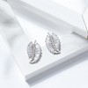 Leaf Baguette Earrings Necklace or Ring for Women Sterling Ginger Lyne Collection - 2 of 4