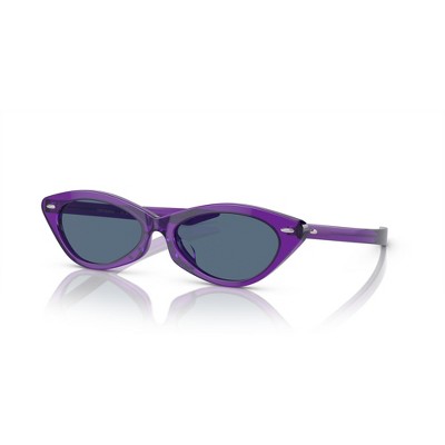 Tory Burch TY 7197U 193580 Womens Cat Eye Sunglasses Transparent Purple 53mm