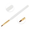 Unique Bargains Plaid Nail Painting Brushes for Home DIY Polish Painting Gold Tone Clear White - 3 of 4