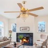 Kviflon 62 inch Crystal Ceiling Fan with Light - 2 of 4