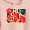 Women's - Coca-Cola - Vintage Santa With Coca Cola Ice Cooler Cropped Graphic Hoodie - 2 of 3