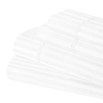 Premium 600-Thread Count Cotton Stripe Deep Pocket Sheet Set by Blue Nile Mills