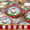 80Pcs Christmas Party Supplies Disposable Paper Plates and Cups Set for 10 Guests, Santa Claus Reindeer Pattern Holiday Dinnerware Decorations - 3 of 4