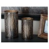 Set of 3 Leafy Cylindrical Contemporary Metal Candle Holders - Olivia & May - image 2 of 4