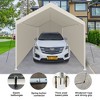SEVOBAL Carports and Storage Sheds Heavy Duty Portable Carport Garage for Outdoor Vehicle and Equipment Protection, White, 238"*143.7"*116.5" - 4 of 4