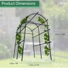 Garden Arch Trellis, Polyethylene-Coated Steel Arbor for Climbing Plants, Vegetables, Flowers, Outdoor Pergola or Event Decoration - 2 of 4