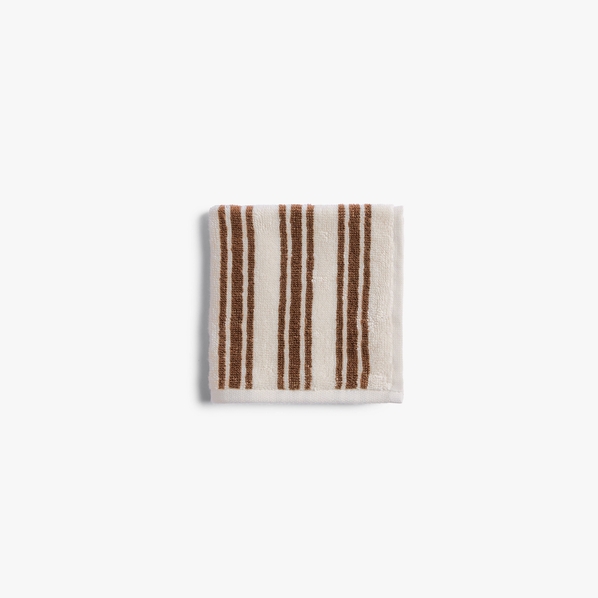 Striped Supersoft Bath Washcloth Parchment & Pecan - Parachute for Target