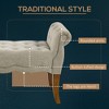 Sapphtopaz Ottoman with Rolled Arms Button Tufted Ottoman Bench Bedroom Entryway Bench Furniture for Bedroom, Entryway - 4 of 4