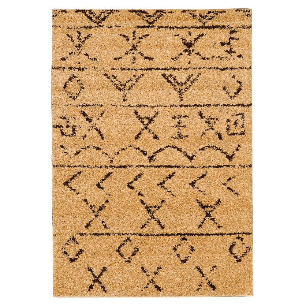 8'x10' Moroccan Shag Area Rug Atlas Camel/Brown - Linon