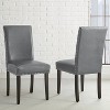 Set of 2 Verano Side Chairs Espresso/Gray - Steve Silver Co.: Parsons Style, Faux Leather, Nailhead Trim - image 2 of 3