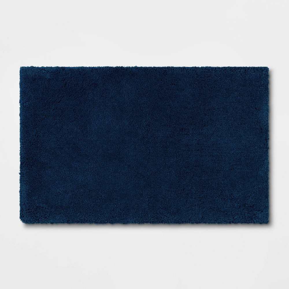 21inx34in Bath Rug Dark Blue - Threshold Signature™