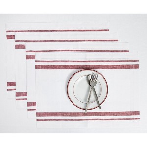 Solino Home Striped Linen Placemats | French Stripe - 1 of 4