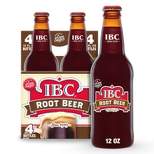 IBC Root Beer Soda Made with Sugar - 4pk/12 fl oz Glass bottles