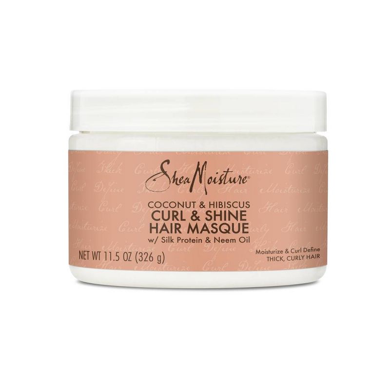 SheaMoisture Coconut &#38; Hibiscus Curl &#38; Shine Hair Mask For Naturally Curly Hair - 11.5oz, 3 of 15