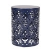 CAVINAS 2-Pack Cylindrical Shape Patio Side Table with Floral-inspired Pattern, Iron-cut Outdoor End Table for Patio, Patio End Tables/Outdoor Table - 4 of 4