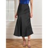 INSPIRE CHIC Women's Satin Maxi Fall High Waist Casual Cocktail Party Wedding Mermaid Long Skirts - 2 of 4
