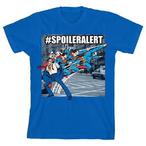 Superman #SpoilerAlert Youth Royal Blue Graphic Tee - 1 of 3