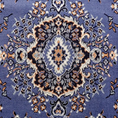 Country Blue 36" x 22" Synthetic Stain-Resistant Area Rug