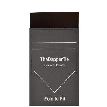 TheDapperTie - Men's Extra Thick Cotton Flat Pre Folded Pocket Square on Card