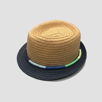 baby boy straw fedora hat