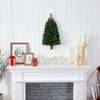 Nearly Natural 2-ft Flat Back Wall Hanging Artificial Christmas Tree with 20 Clear LED Lights - 4 of 4