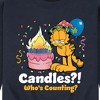 Men's - Garfield - Candles Who's Counting Graphic Fleece Sweatshirt - 2 of 4