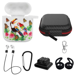 iMountek"Silicone Case for Apple AirPods 1/2 with Strap, Ear Hooks, and Watch Band Holder - Protective Skin"Black - 1 of 4